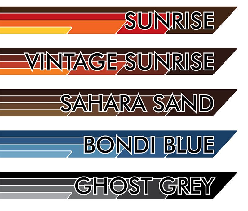 70 Series Land Cruiser Decal Body Stripe Kit (Broome Lite) - 79 Series Dual Cab (2012-)