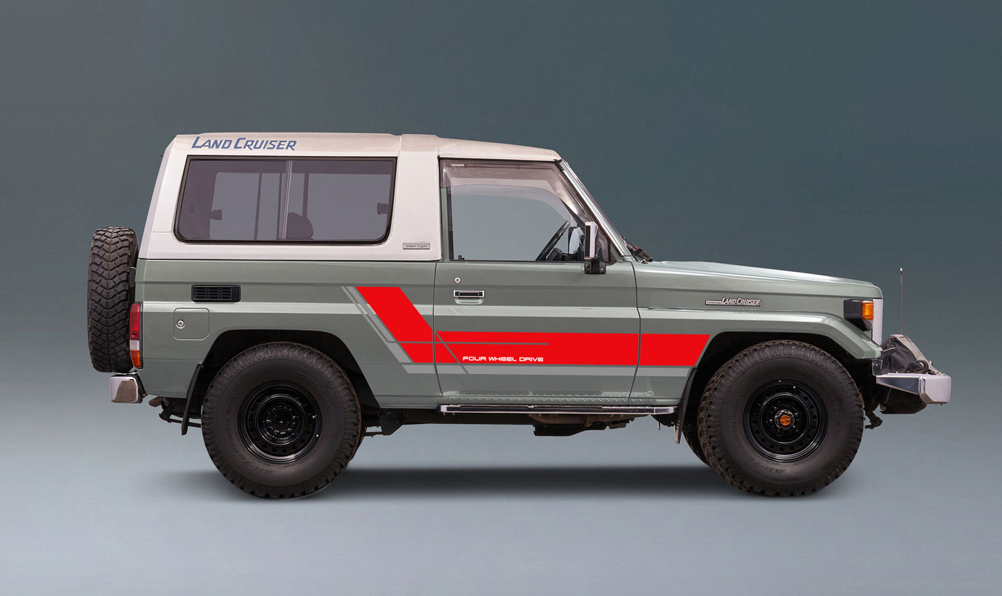 70 Series Land Cruiser Decal Body Stripe Kit (Fairbridge) - 73/74 Series (1984–1990)