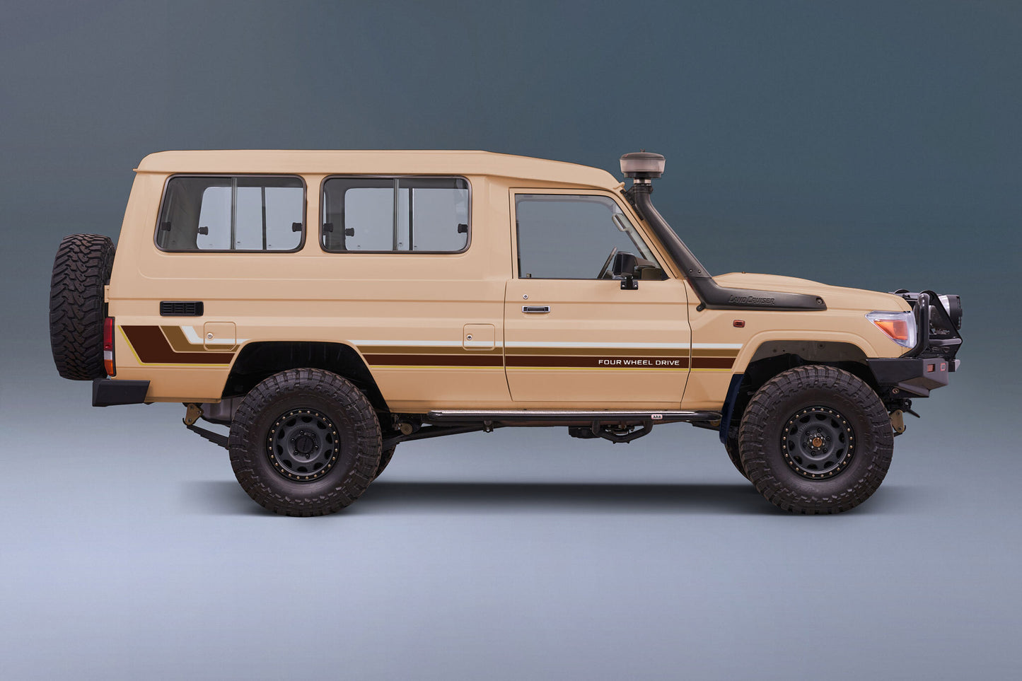 70 Series Land Cruiser Decal Body Stripe Kit (Renmark Type-2) - 78 Series Troop Carrier (1999-)
