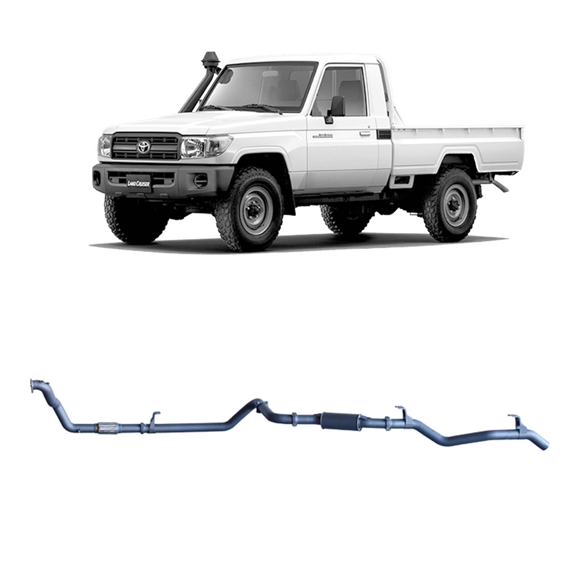 70 Series Land Cruiser Extreme Duty Exhaust - 79 Series 4.2L 1HZ (10/1999 - 01/2007)