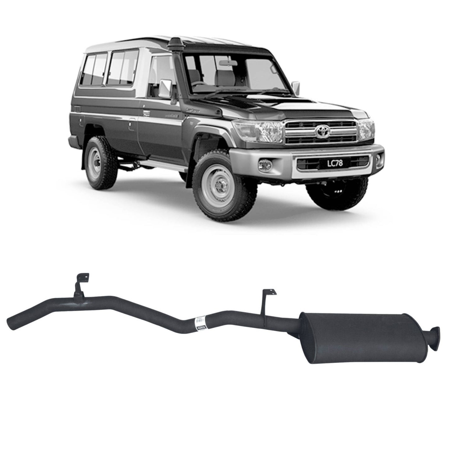 70 Series Land Cruiser Performance Exhaust System - 75/78 Series 4.2L 1HZ