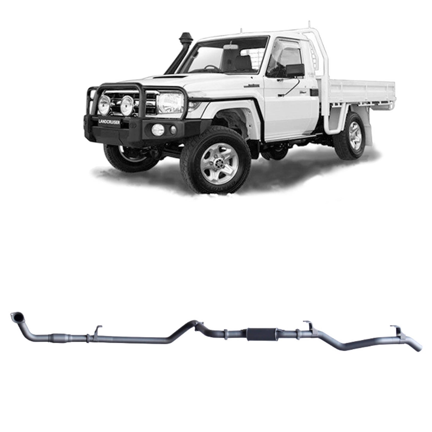 Toyota Land Cruiser Redback Extreme Duty Exhaust for Toyota Landcruiser 79 Series 4.2L TD (01/2001 - 01/2007)