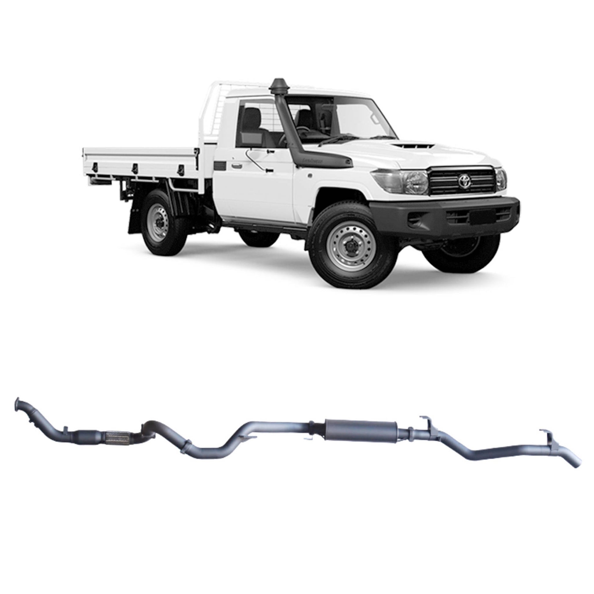 Toyota Land Cruiser Redback Extreme Duty Exhaust for Toyota Landcruiser 79 Series Single Cab (03/2007 - 10/2016)