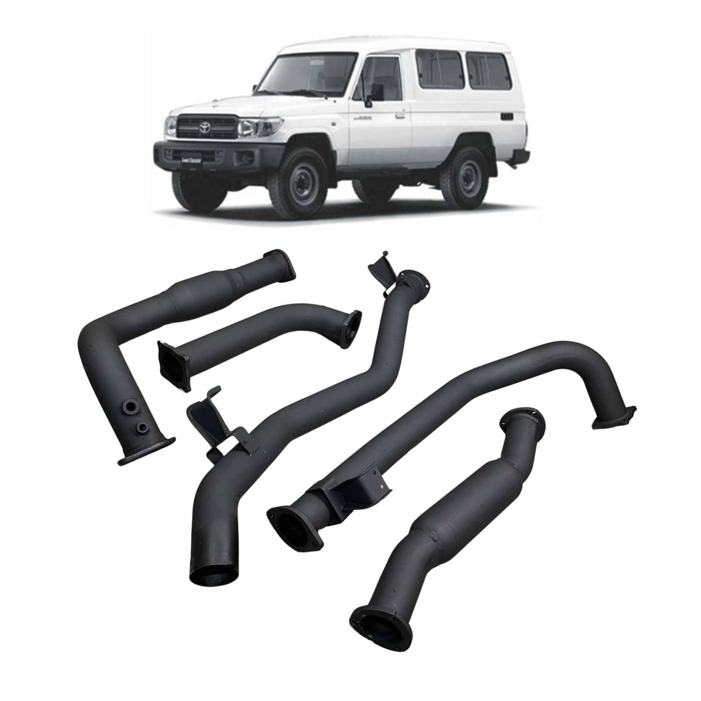 Toyota Land Cruiser Redback Performance Exhaust for Toyota Landcruiser 78 Series Troopy HDJ78R 4.2L TD (01/2001 - 01/2007)